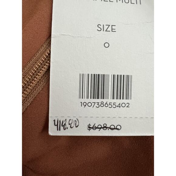 Veronica Beard Aldana Ruched Halter Midi Dress Womens Size 0 NEW - Picture 9 of 14